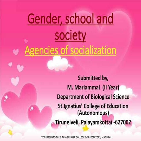 AGENCIES OF SOCIALIZATION