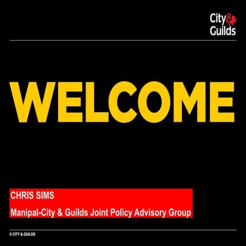 GSS Session III Mr. Chris Sims -- Structuring Sector Skill Council: Experienc...