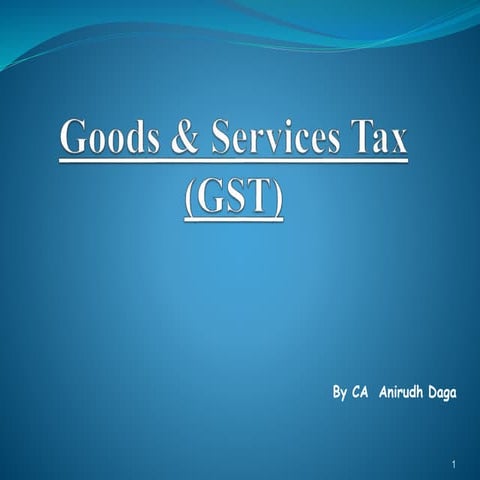 Understanding GST and its implications.