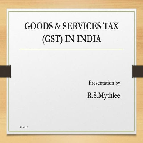 An In-Depth Exploration Of Goods And Services Tax In India – IMWGHH