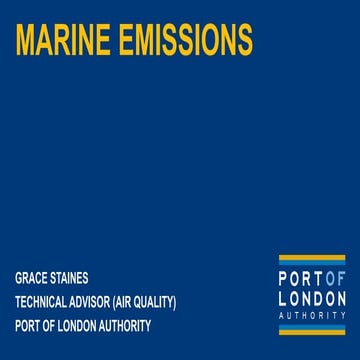 14:40 Marine Emissions and Dispersion Modelling Grace Staines