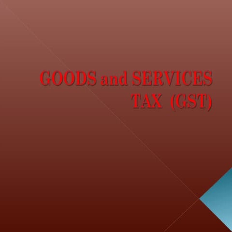 Concept note of Goods & Service Tax (GST) in India | PDF