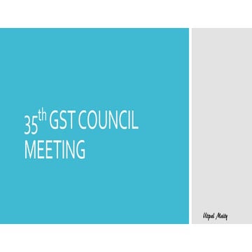 Gst council meeting