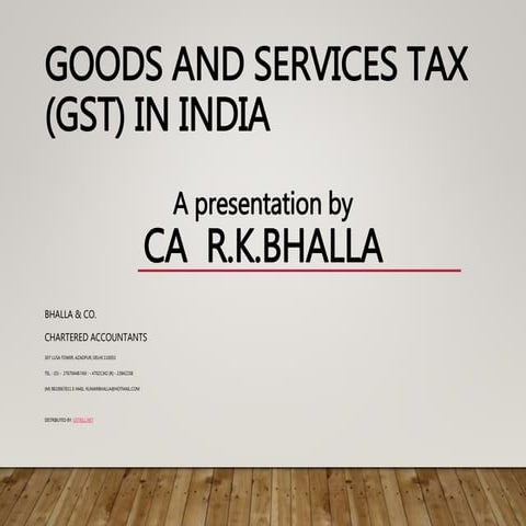GST Bill in India