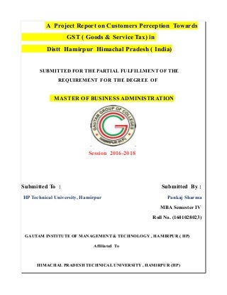 Project Report on GST 2018
