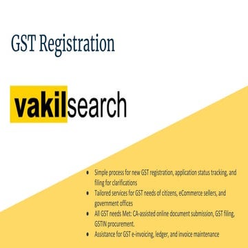 GST Registration Online in India - Secure Your GSTIN!!