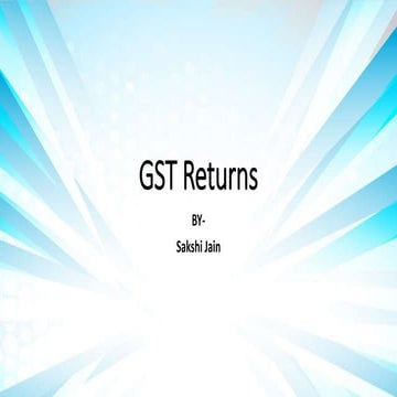 Presentation of Taxmann's Webinar on New GST Return System for Small ...