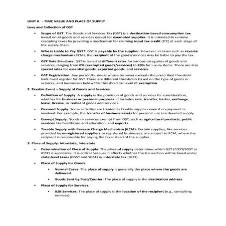 TIME VALUE AND PLACE OF SUPPLY	GSTUNIT2.docx