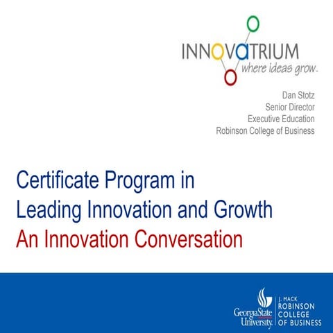 Certificate Program in Leading Innovation and Growth