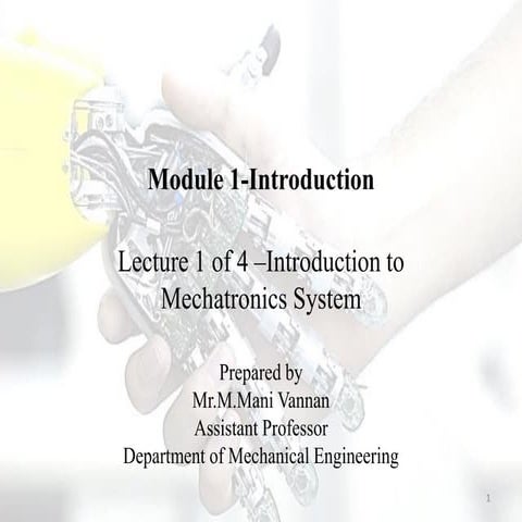 Mechatronics-Introduction to Mechatronics System | PDF
