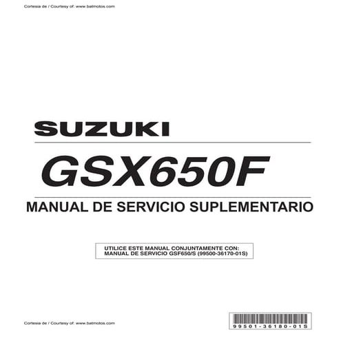 Gsx650 f k8 manual de usuario | PDF