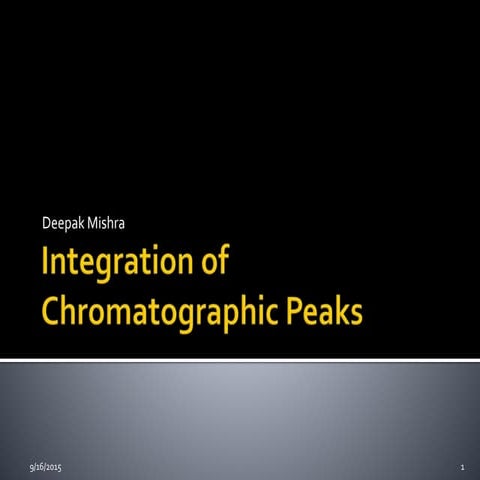 Integration of chromatographic peaks