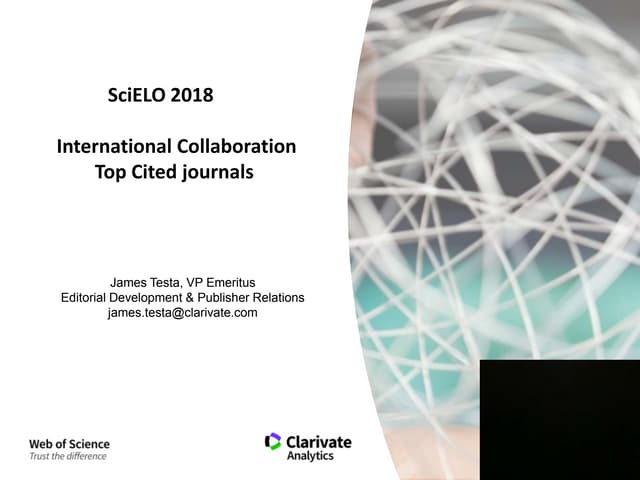 James Testa - International Collaboration Top Cited journals 