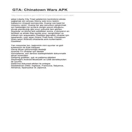 Gta chinatown wars apk PDF