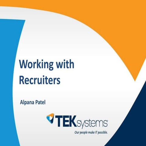 IT Club GTA - Working with IT Recruiters: Top Strategies in 2015