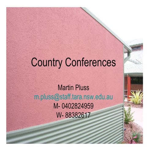 GTANSW Country Conferences 2007