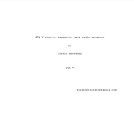 Celtx script gta v | DOCX