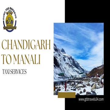 Best Chandigarh to Manali Taxi Service for Scenic Rides