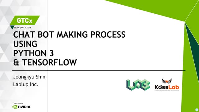 Chat bot making process using Python 3 & TensorFlow