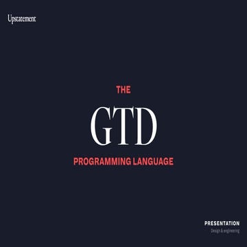 The GTD Programming Language | PDF