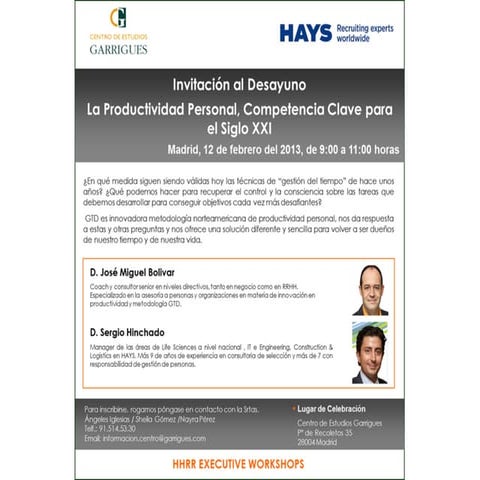 La Productividad Personal, Competencia Clave para el Siglo XXI