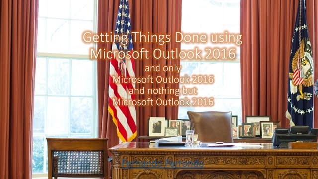 GTD using Microsoft Outlook 2016