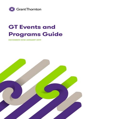 GT Events and Programs Guide December/January 2019