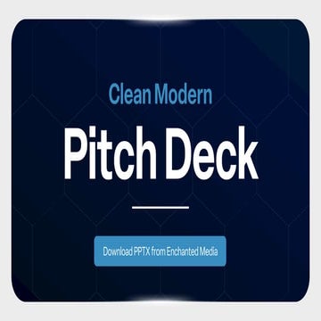 Clean Blue Modern Pitch Deck for PowerPoint | Free Startup Presentation ...