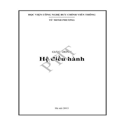 Giáo trình hệ điều hành PTIT