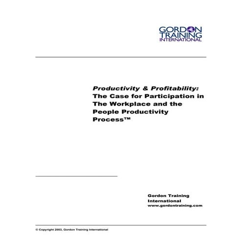 Gordon Training International whitepaper