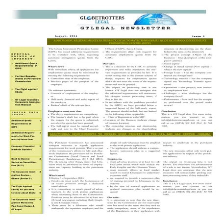 GT LEGAL NEWSLETTER ISSUE 2 (Globetrotters Legal)