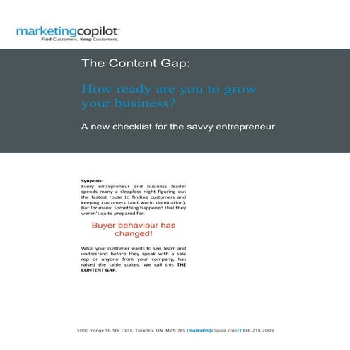 The Content Gap Checklist