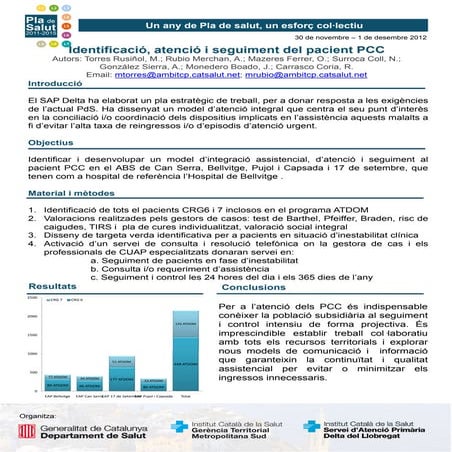 GTMS. Identificació, atenció i seguiment del pacient crònic complex