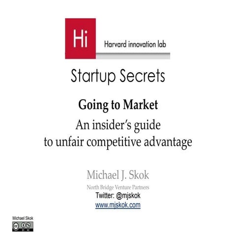 Driving to Market - How to "Drive" Competitive Advantage in your Go To Market...