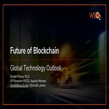 Global Technology Outlook - Future of Blockchain
