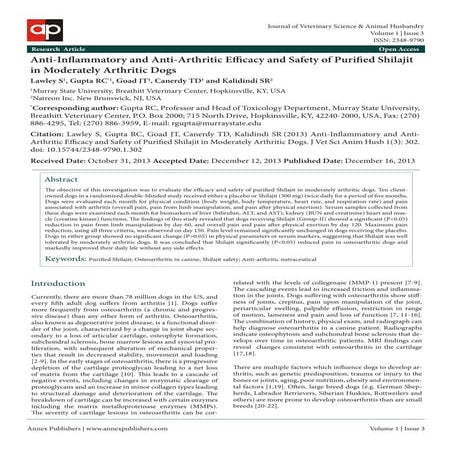 Anti inflammatory-and-anti-arthritic-efficacy-and-safety-of-purified-shilajit-in-moderately-arthritic-dogs
