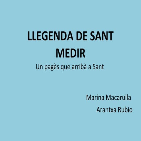 llegenda sant medir