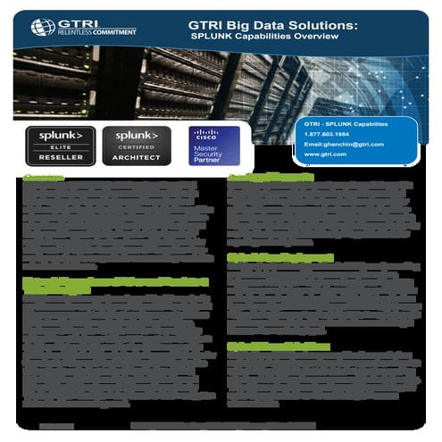 GTRI Splunk Elite Partner Capabilities