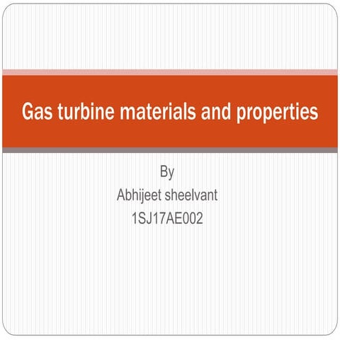 gas turbine materials and properties