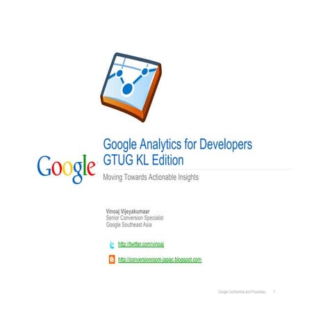 Google Analytics for Developers: GTUG KL Edition
