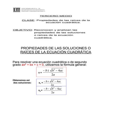 Guía 3° medio matemática