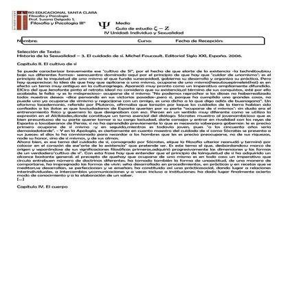 Guía 6 - Individuo y Sexualidad - Foucault