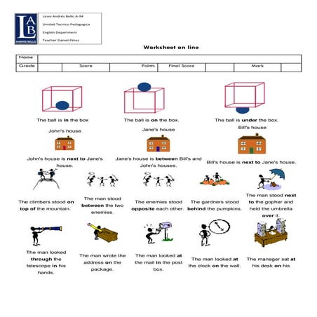 Guía 7° básico inglés