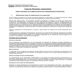 Guía  alimentación e inyección