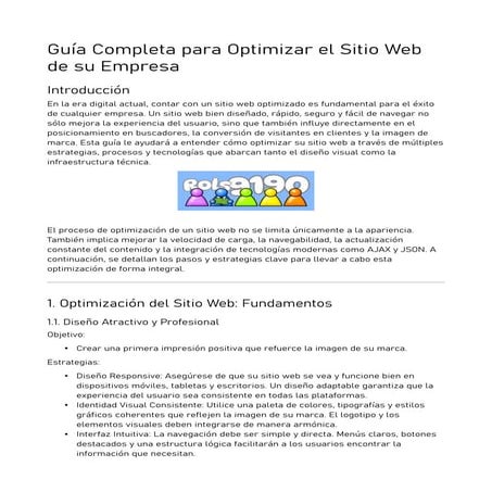 Guía Completa para Optimizar el Sitio Web de su Empresa