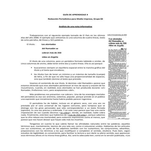 EJEMPLO DE ENTREVISTA INFORMATIVA EN PERIÓDICO | DOCX
