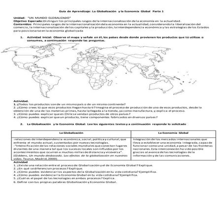 Guía de aprendizaje globalización