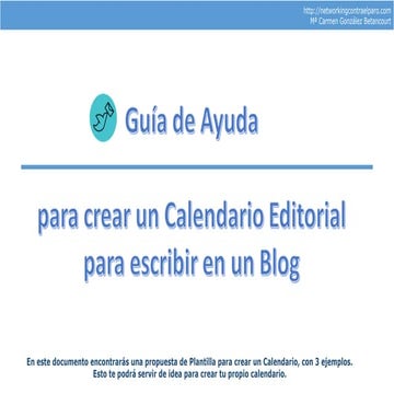 Guía de ayuda para crear un calendario editorial para un blog