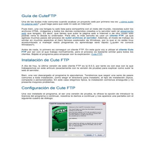 Guía de cute ftp | DOCX