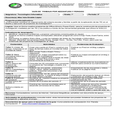 Guía de  informatica 7 periodo3